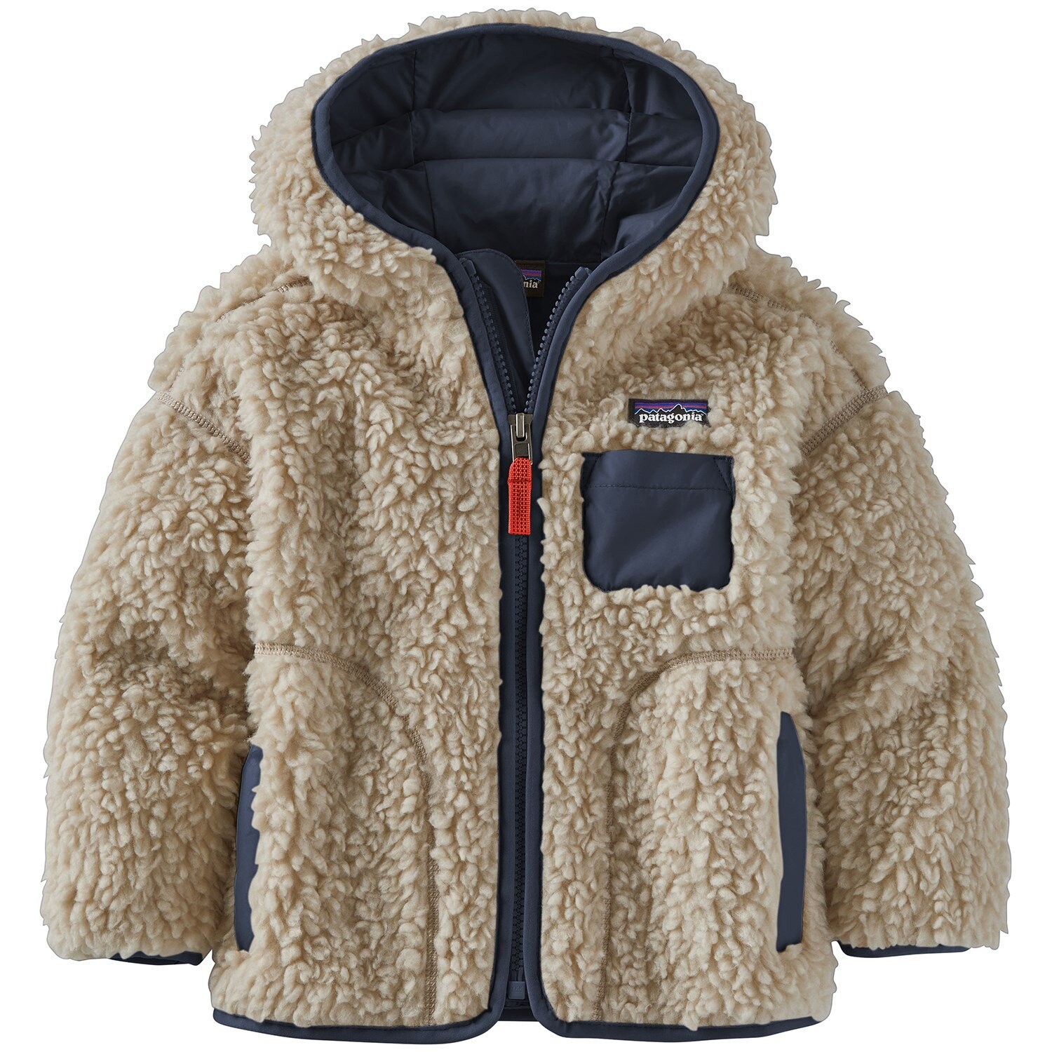 

Толстовка Patagonia RetroX для малышей, бежевый/синий