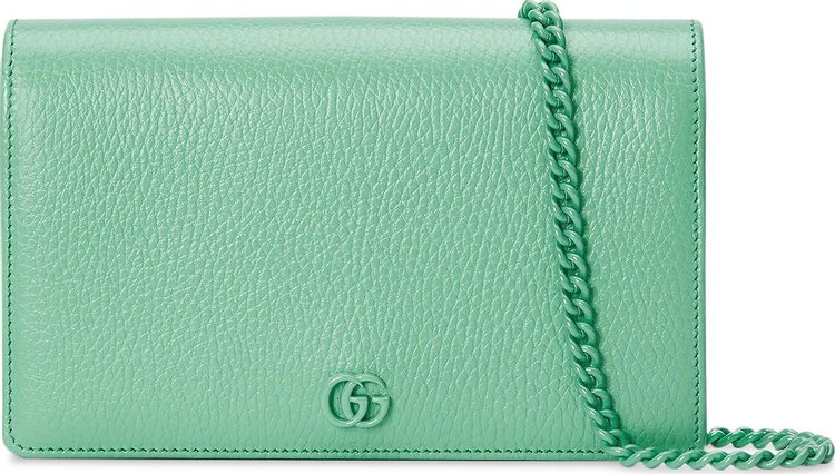 Сумка Gucci GG Marmont Mini Chain Bag Mint Green, зеленый - фото