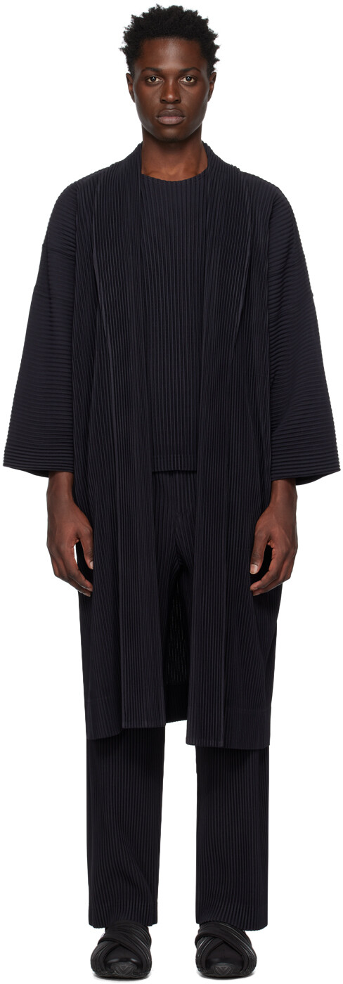 

Коричневое январское пальто ежемесячного цвета Homme Plissé Issey Miyake