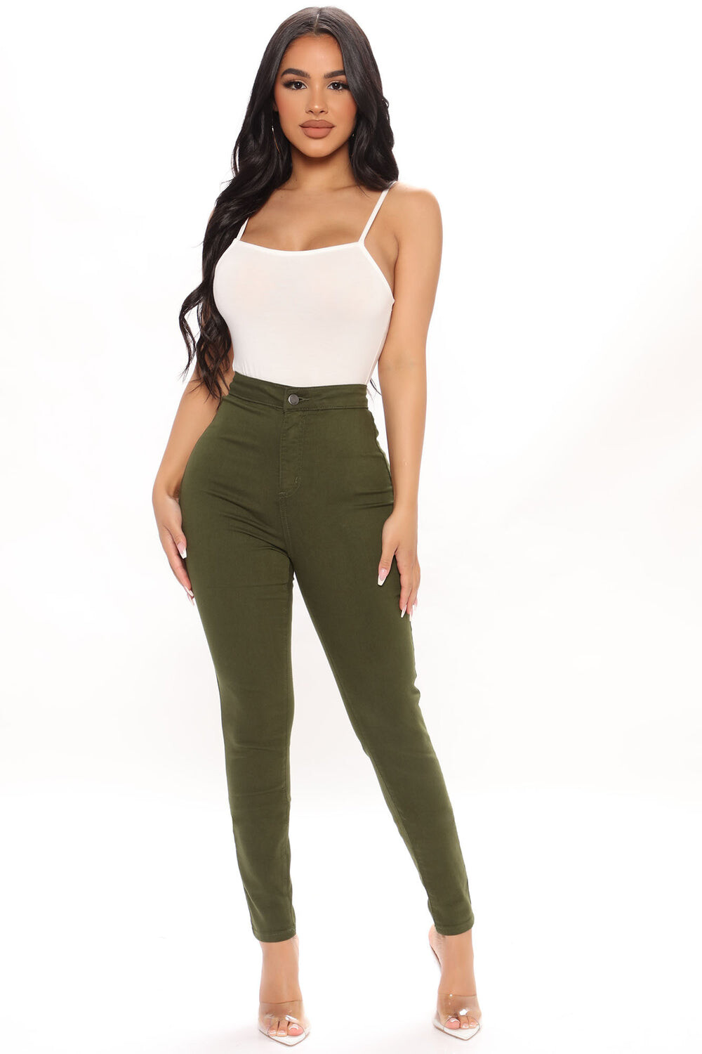 

Джинсы Fashion Nova 1166P, оливковый