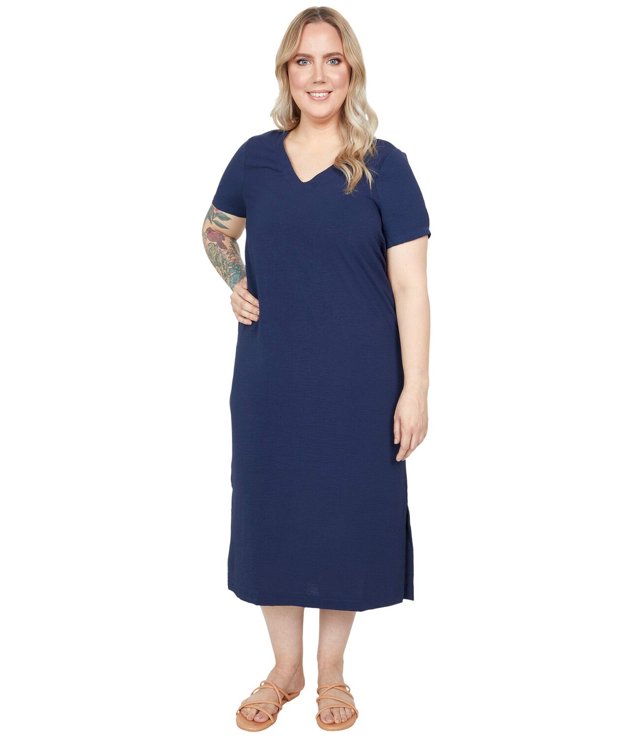 Платье Bobeau, Short Sleeve Midi Dress