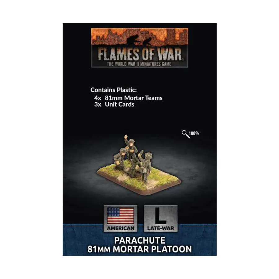 

Парашютный взвод 81-мм минометов, Flames of War - WWII - United States - Infantry (4th Edition)