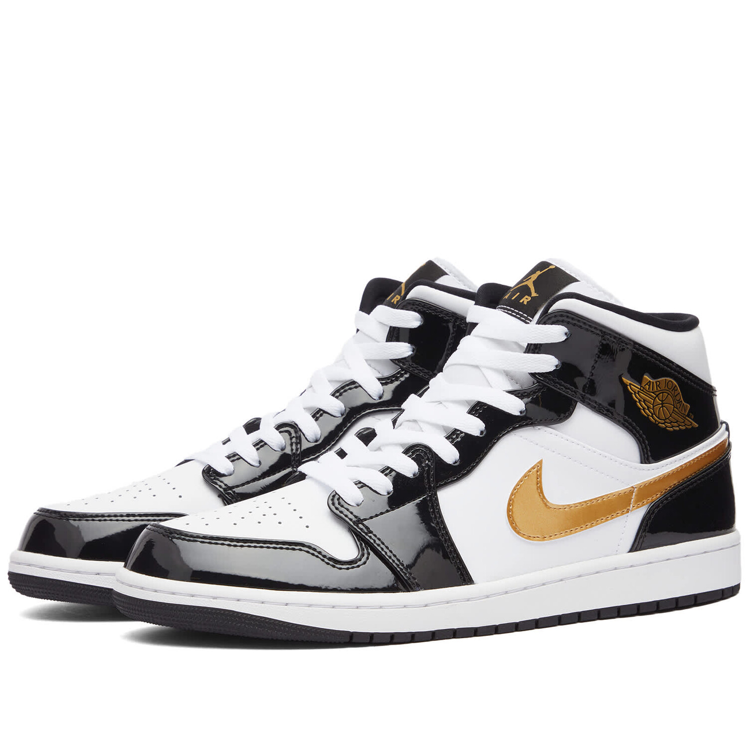 

Кроссовки Air Jordan 1 Mid Se, цвет Black & Metallic Gold