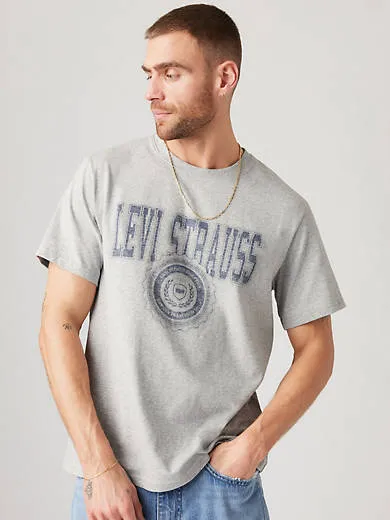 

Футболка свободного кроя с короткими рукавами и графическим рисунком Levi's, серый