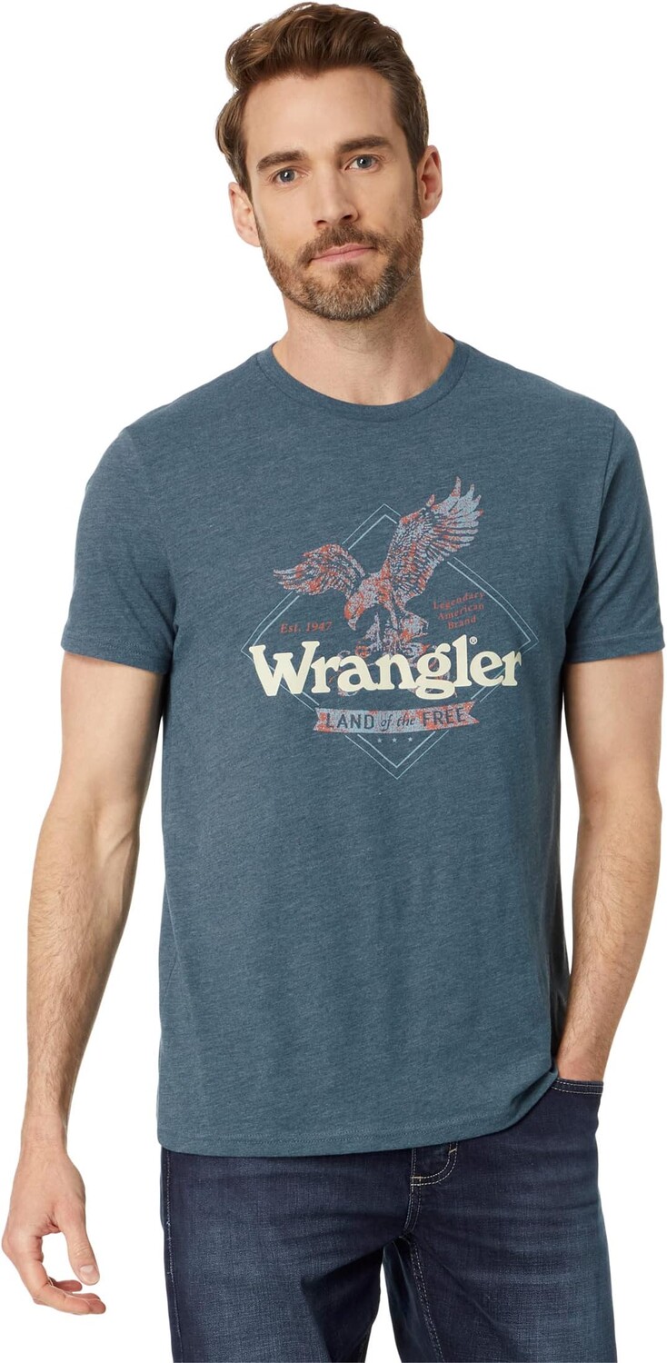 

Футболка Reg с коротким рукавом Land Of The Free Wrangler, цвет Midnight Navy