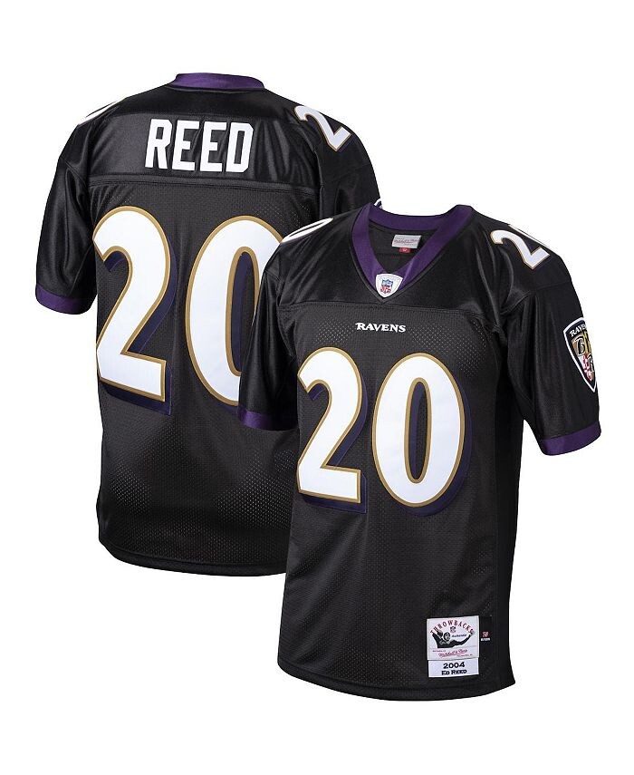 

Мужская черная футболка Ed Reed Baltimore Ravens 2004 Authentic Throwback для игрока в отставке Mitchell & Ness, черный