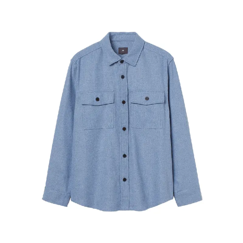 

Рубашка H&M Twill Overshirt, голубой