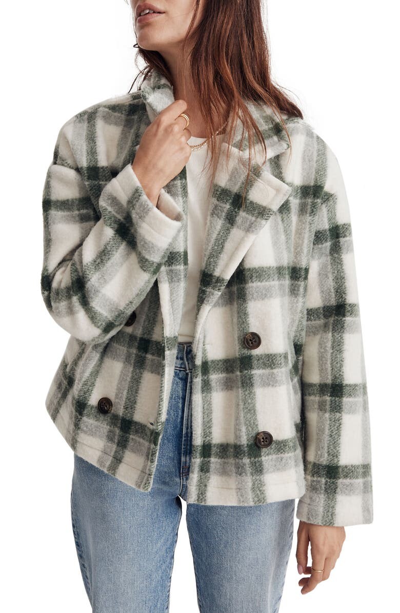 

Жаккардовый двубортный укороченный блейзер MADEWELL