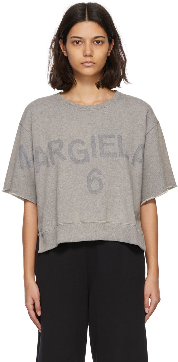 

Серая хлопковая толстовка MM6 Maison Margiela