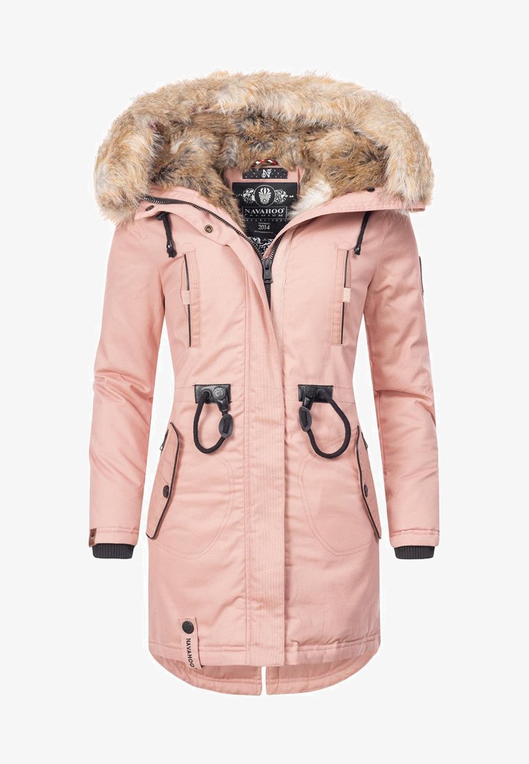 Пальто зимнее Navahoo с карманами на груди, розовый пальто зимнее navahoo приталенное персиковый