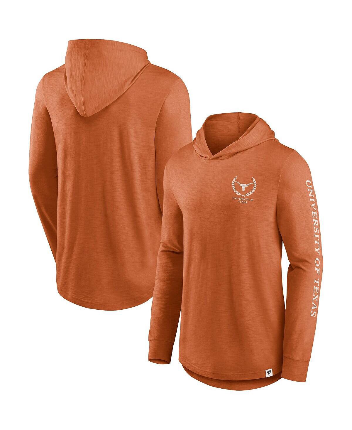 

Мужская фирменная футболка с капюшоном texas orange texas longhorns photo finish с длинным рукавом Fanatics, мульти