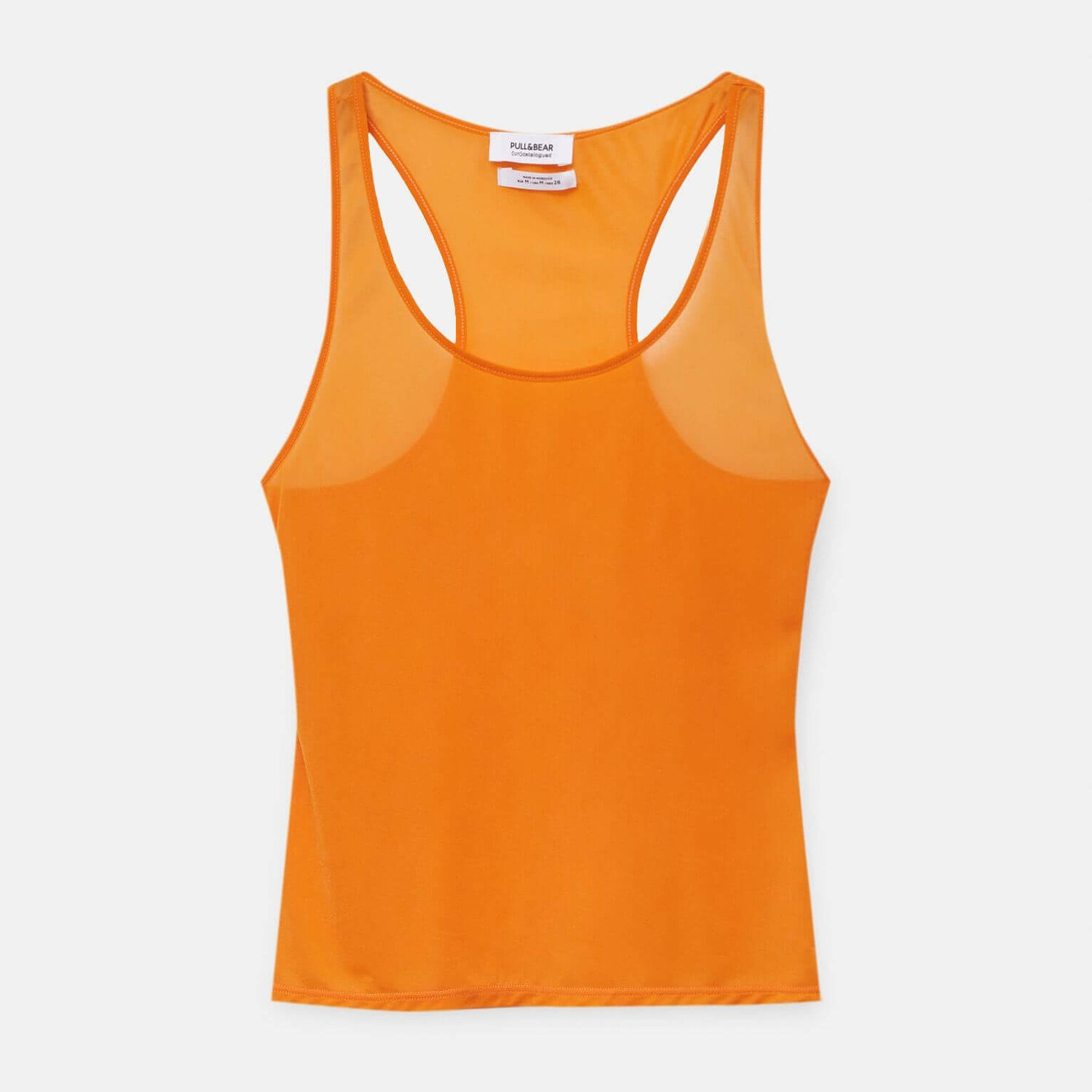 

Топ Pull&Bear Transparent Tank, оранжевый