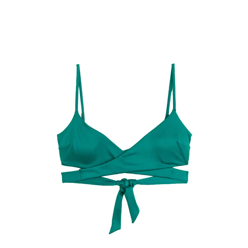 

Лиф H&M Lace Detailed Bikini Top, темно-бирюзовый, Зеленый