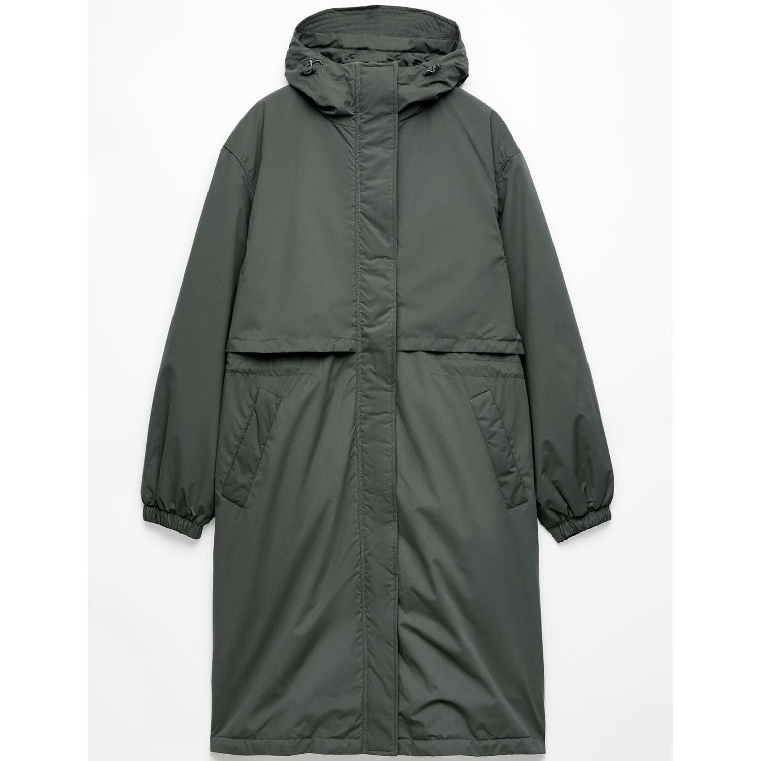 

Куртка Oysho Fellex Aerogel 10k Water-Resistant Long, темный хаки