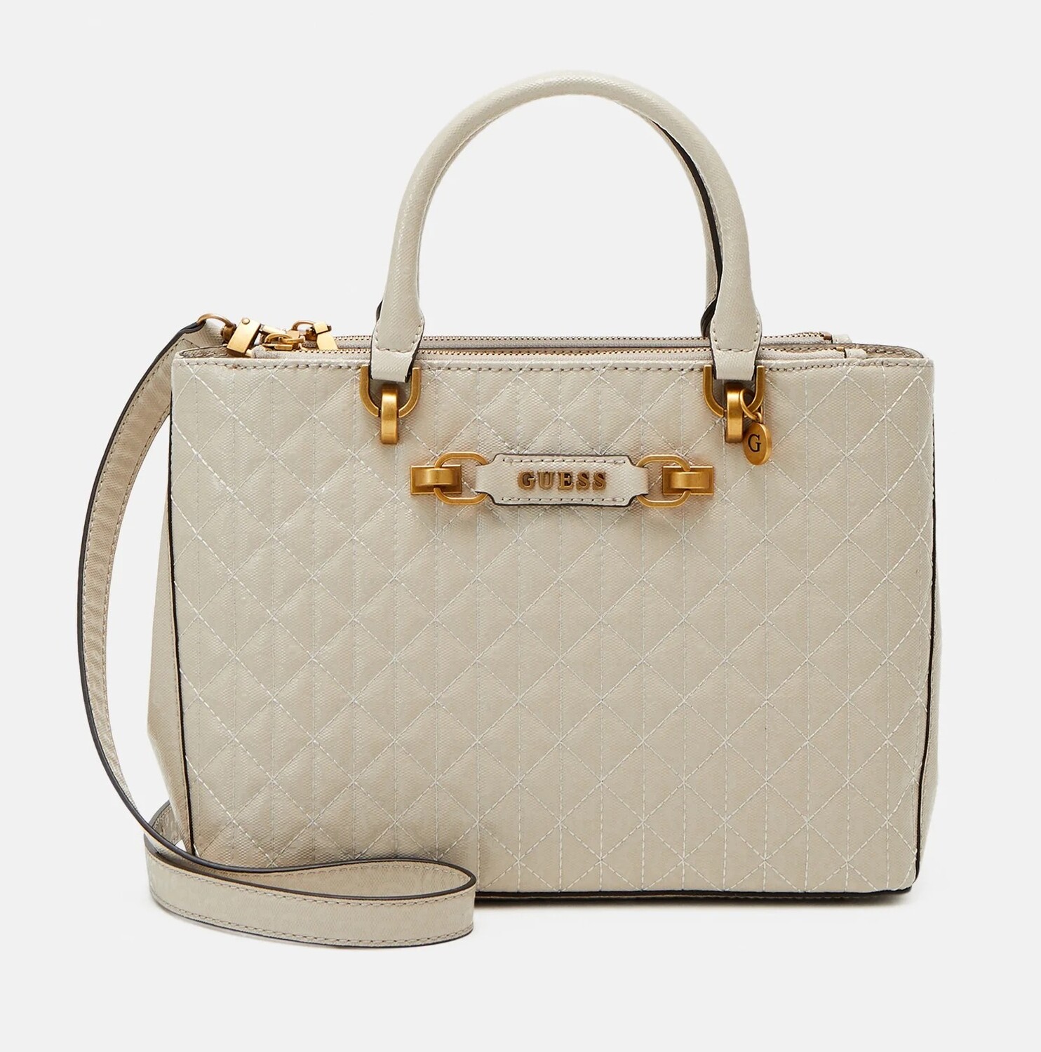 

Сумка-тоут Guess Aveta Status Satchel, светло-серый