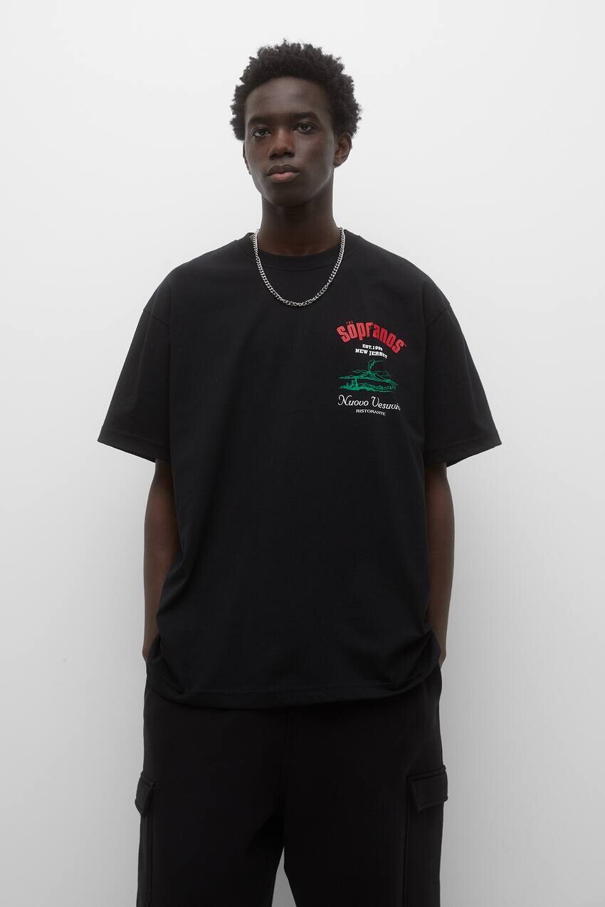

Футболка The Sopranos с короткими рукавами Pull&Bear, черный
