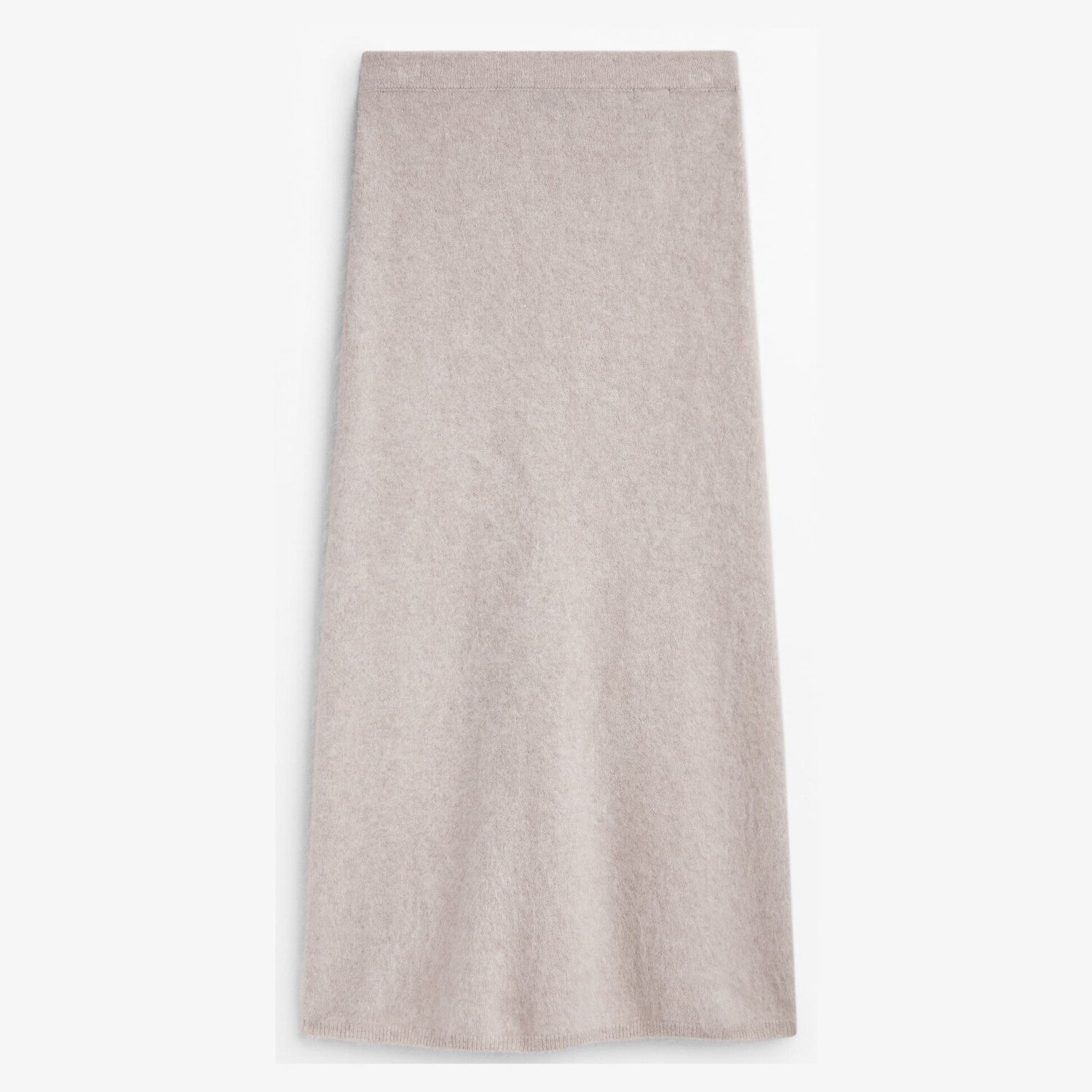 

Юбка Massimo Dutti Long Brushed Wool Cashmere Blend, бежевый