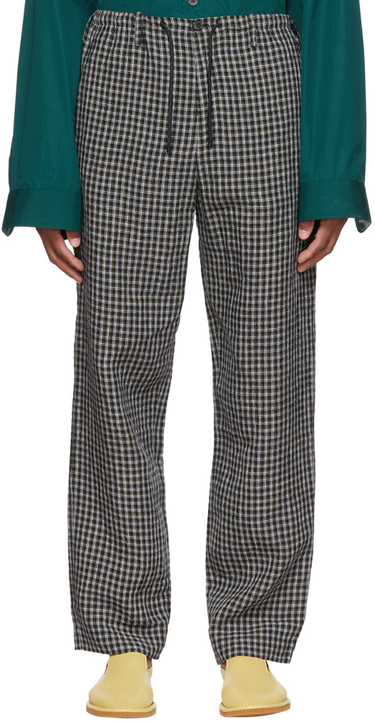 

Черные льняные брюки Dries Van Noten, Черный