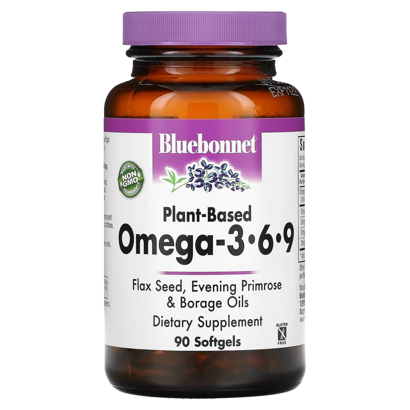 Омега-3-6-9 Bluebonnet Nutrition, 90 капсул bluebonnet nutrition растительные омега 3 6 9 кислоты 90 мягких желатиновых капсул