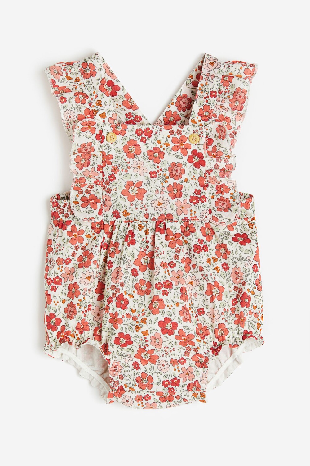 

Комбинезон H&M Floral Cotton, белый/красный