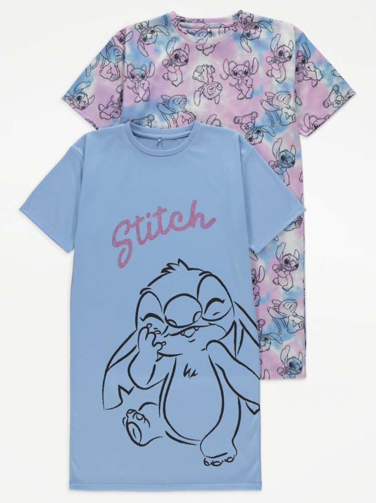 

Набор из 2 ночных рубашек Disney Lilo & Stitch с принтом тай-дай George.