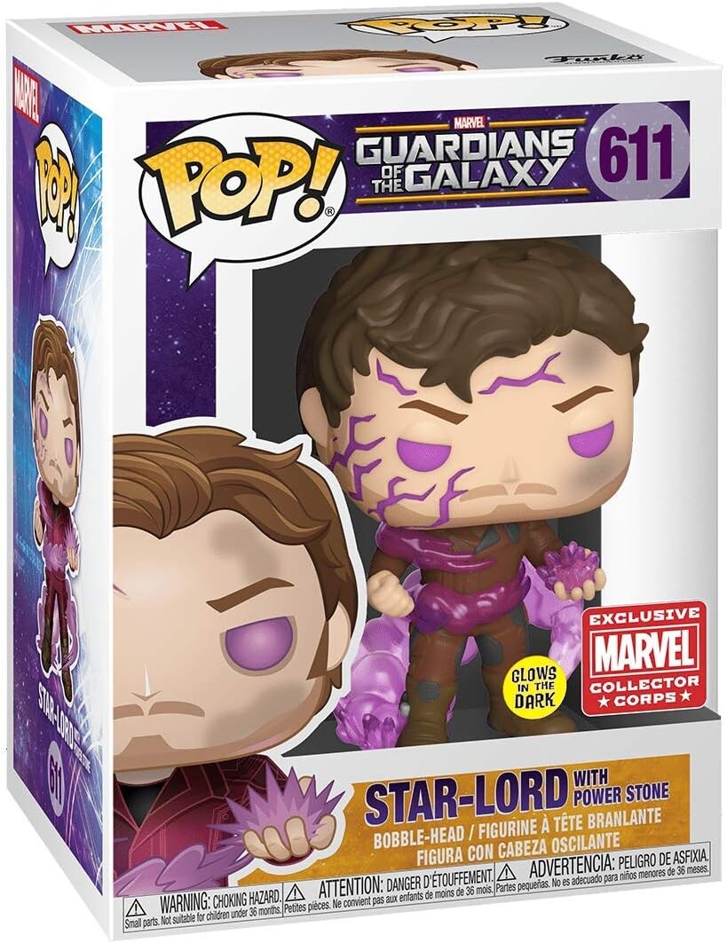 

Фигурка Funko Pop Marvel Collector Corps Exclusive Guardians of the Galaxy 611 Glow-in-the-dark Star-Lord
