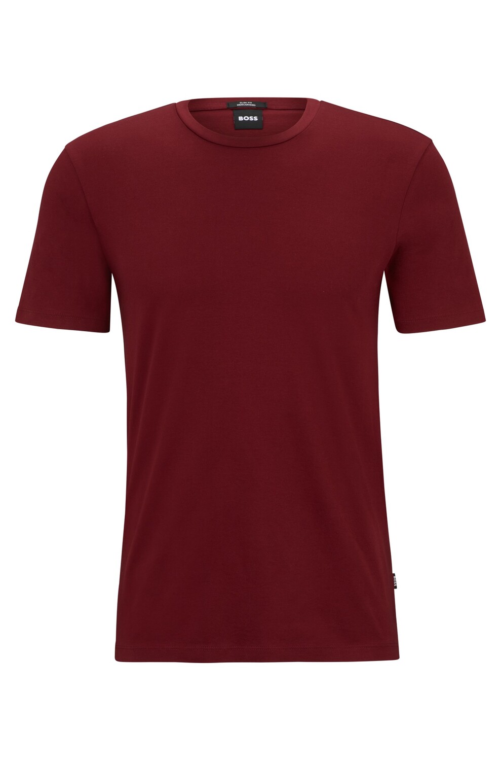 

Футболка Boss Slim-fit Short-sleeved In Mercerized Cotton, красный