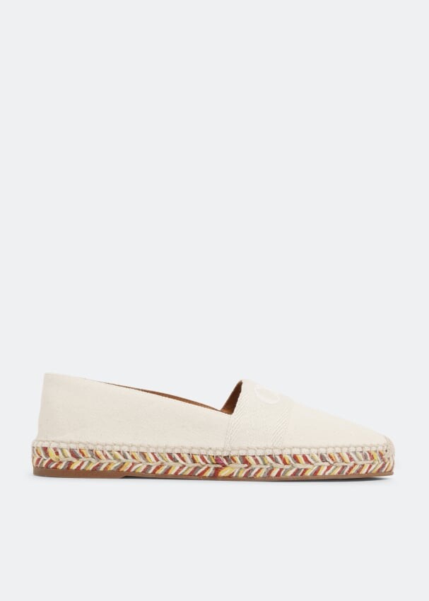 

Эспадрильи CHLOÉ Piia flat espadrilles, белый