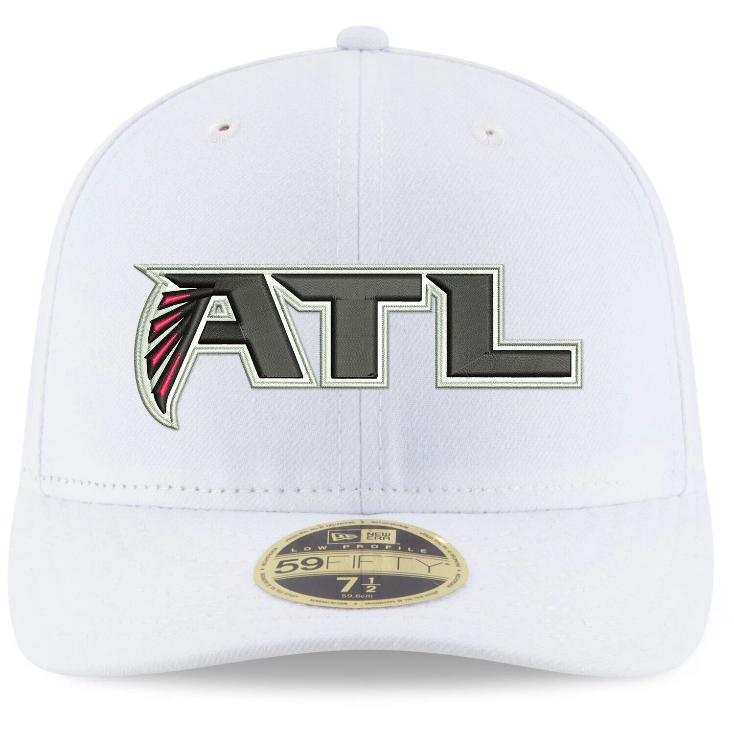 

Мужская облегающая шляпа New Era White Atlanta Falcons с альтернативным логотипом Omaha Low Profile 59FIFTY