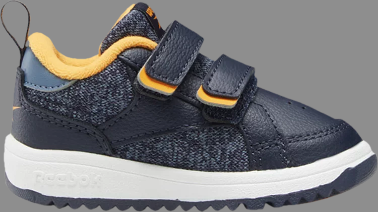 Кроссовки weebok clasp low toddler 'vector navy semi solar gold' Reebok, синий - фото