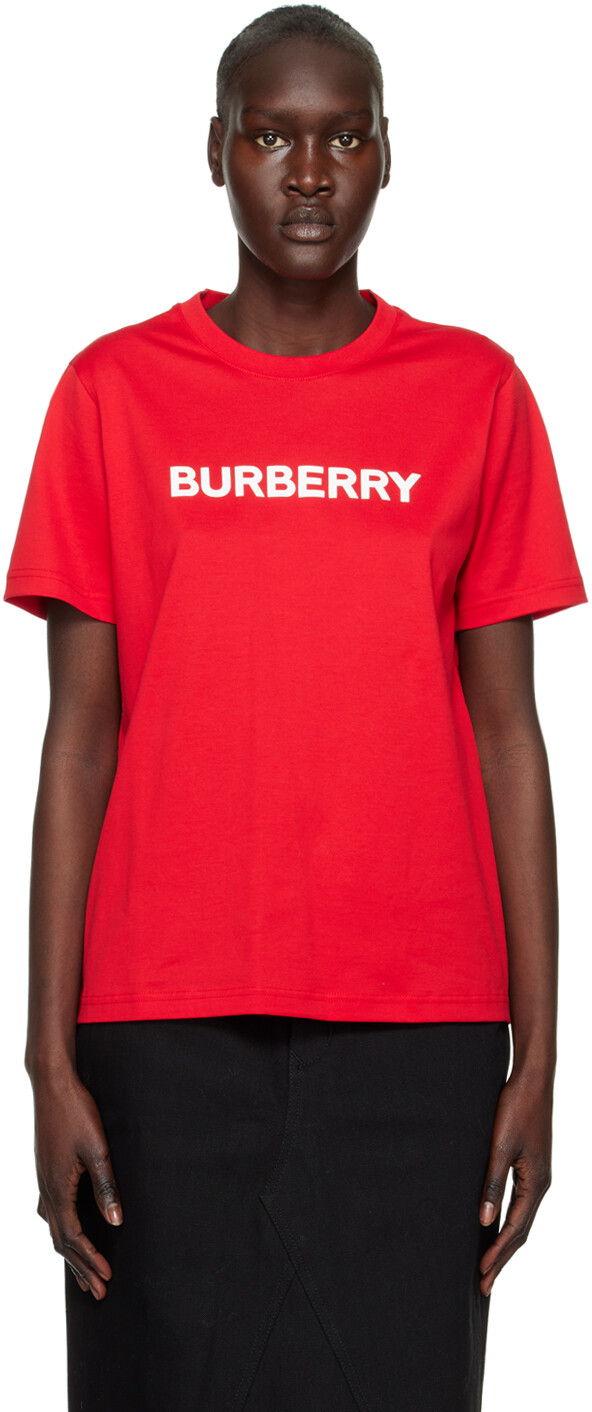 

Красная футболка с принтом Burberry, Красный