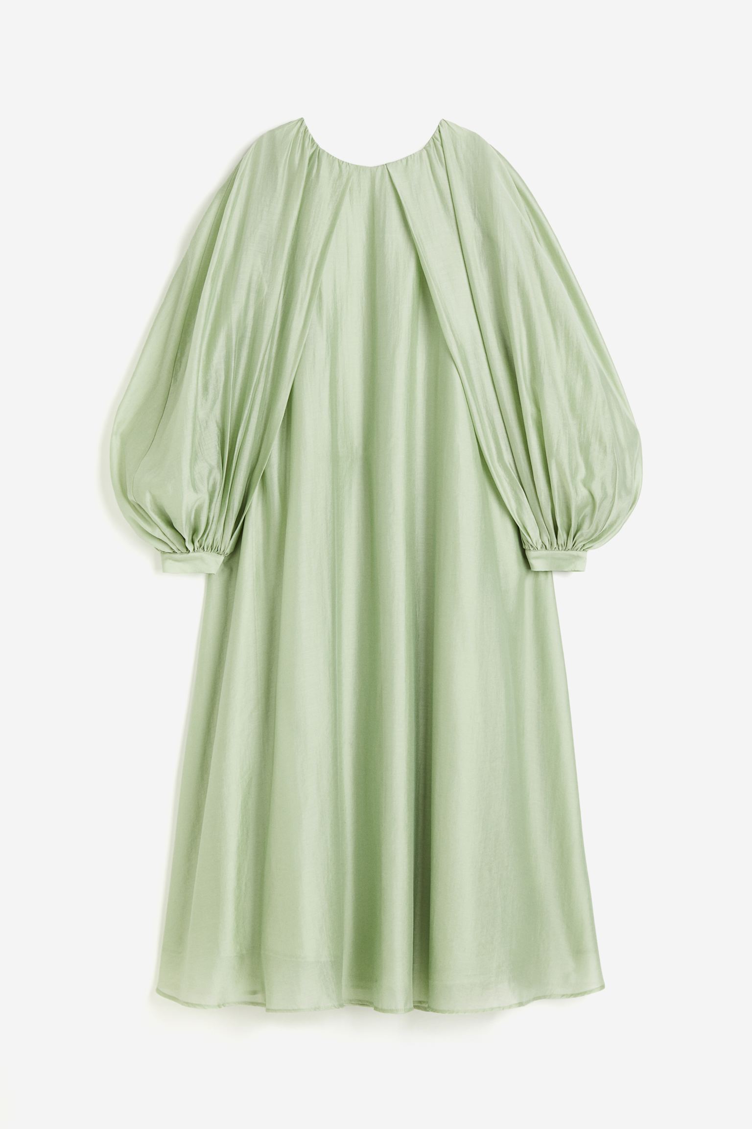 Платье H&M Voluminous Maxi, светло-зеленый