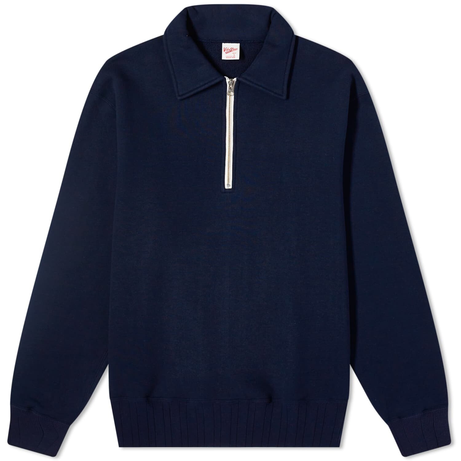 

Свитшот Velva Sheen Made In Japan Half Zip, темно-синий