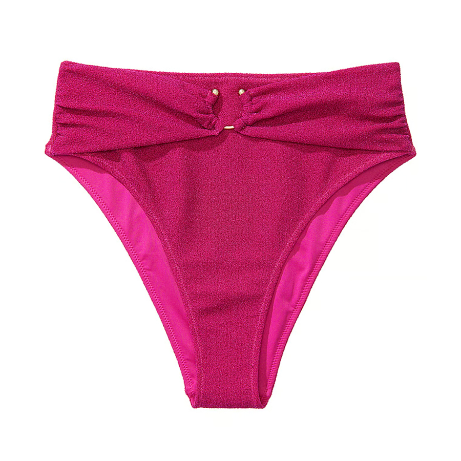 Плавки бикини Victoria's Secret Swim Shimmer High-Waist Cheeky, розовый