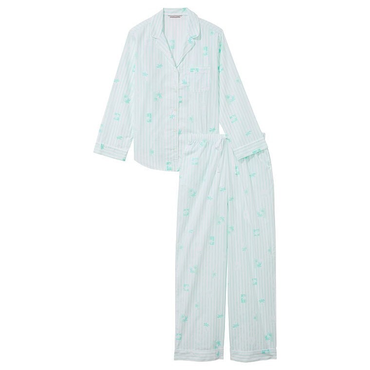 

Пижама Victoria's Secret Cotton Long, бирюзовый