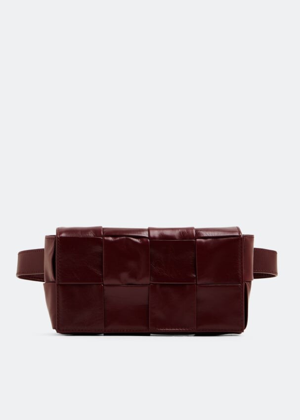 

Ремень BOTTEGA VENETA Mini Cassette belt bag, бордовый