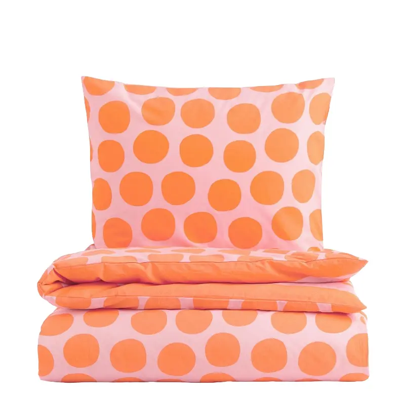 

Комплект односпального постельного белья H&M Home Patterns, пудрово-розовый/оранжевый