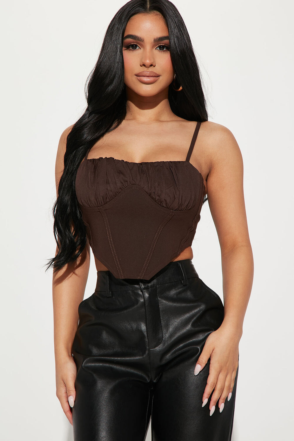 

Топ Fashion Nova TH26978, коричневый