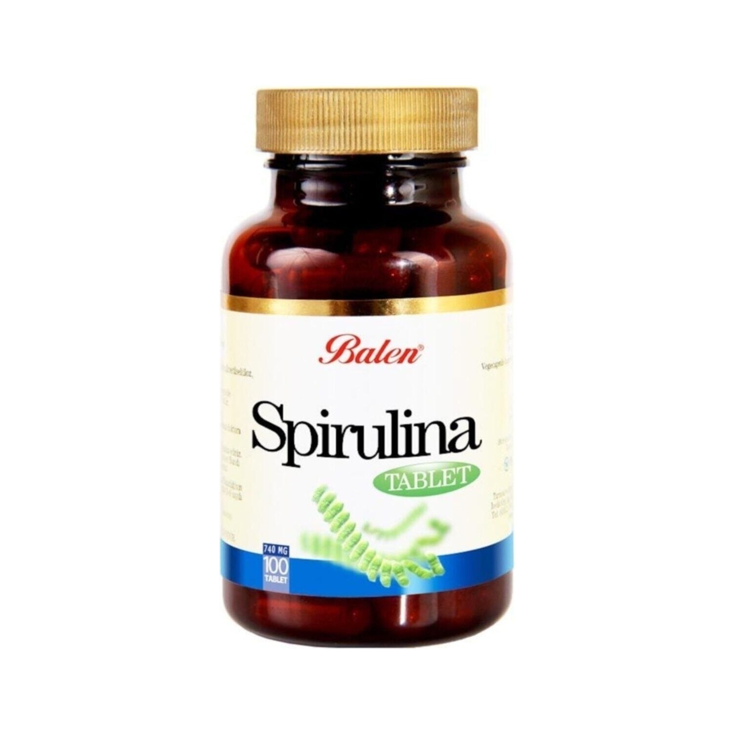 Пищевая добавка Balen Spirulina 740 мг, 100 таблеток пищевая добавка balen v5 1015 мг 60 таблеток