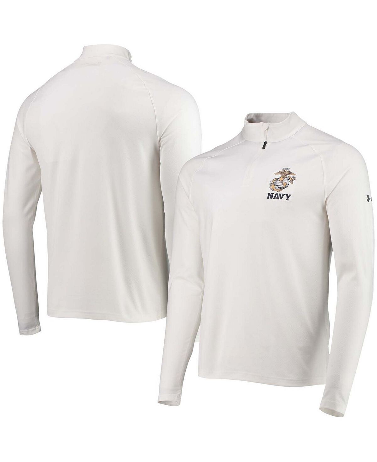 

Мужская белая темно-синяя куртка midshipmen rivalry usmc team issue 2.0 special game с молнией на четверть Under Armour, белый