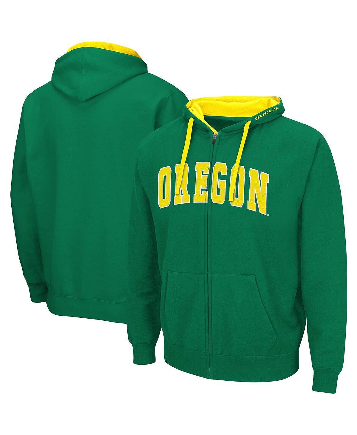 

Мужская толстовка с капюшоном green oregon ducks big and tall с молнией во всю длину Colosseum, зеленый