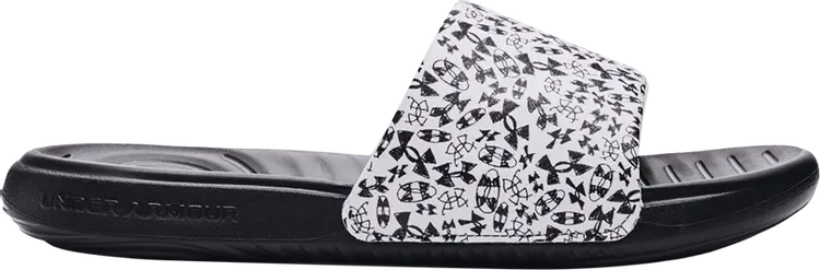 

Сандалии Under Armour Ansa Graphic Slide GS Allover Logo Doodles, белый