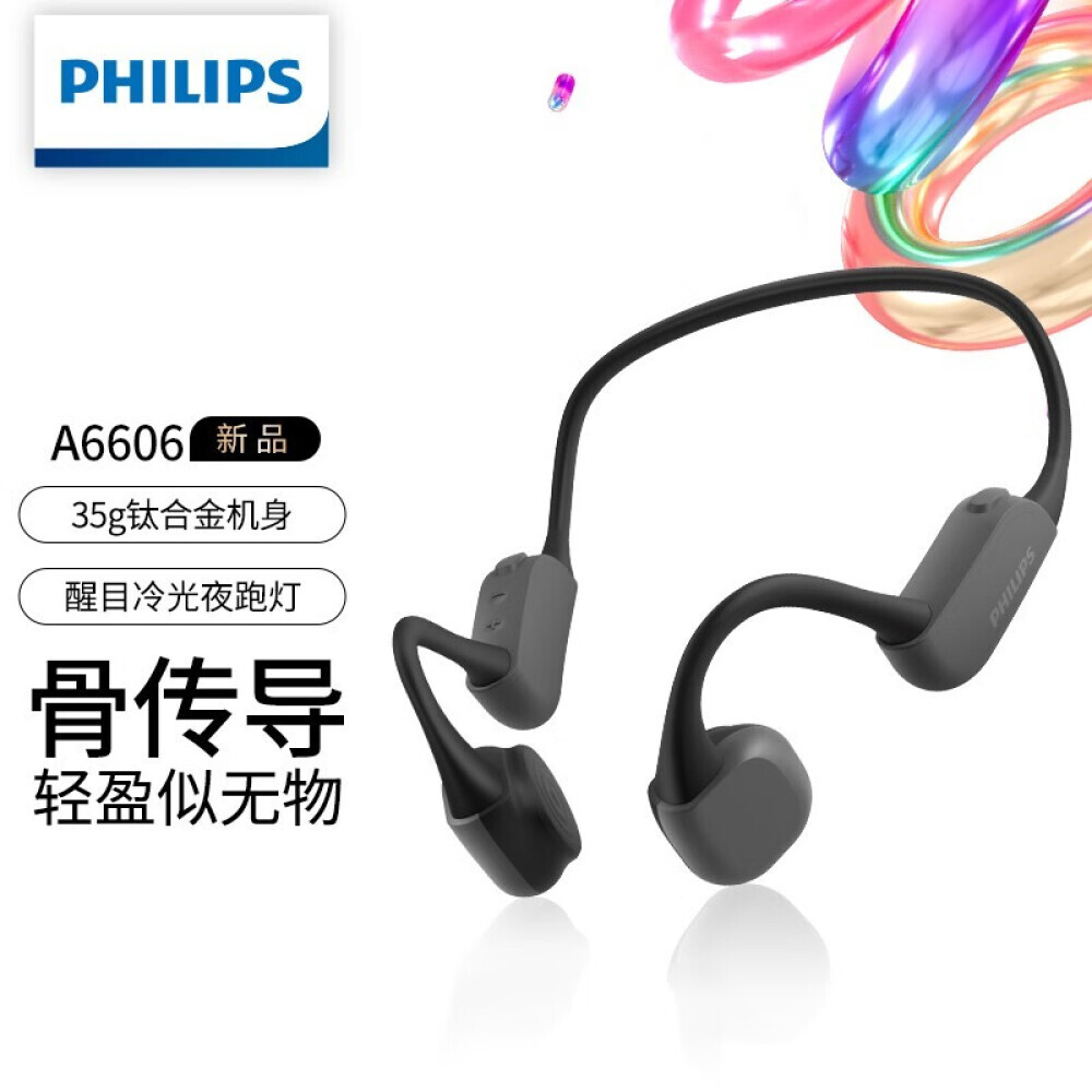 

Bluetooth-гарнитура Philips TAA6606 для костной проводимости, черный