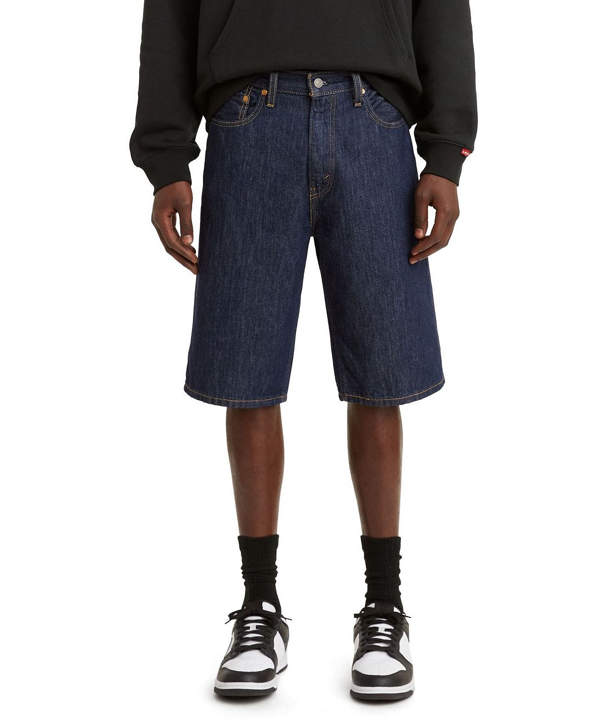 Мужские джинсовые шорты большого и высокого роста 469 свободного кроя из неэластичного материала Levi's мужские шорты карго свободного покроя из неэластичного материала шириной 9 5 дюйма levi s