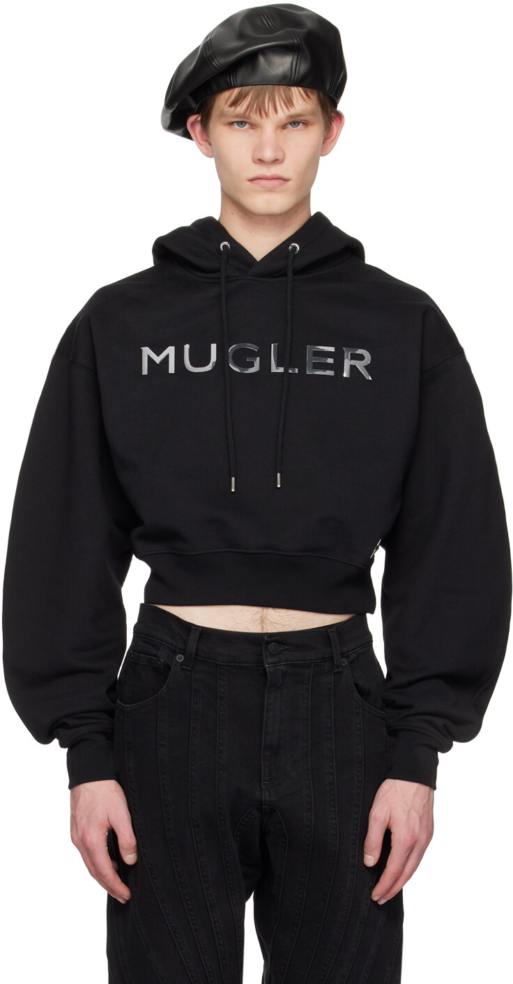 

Черная толстовка с капюшоном Mugler, Черный