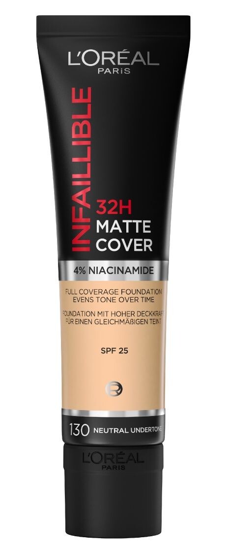 

L’Oréal Infaillible 32H Matt Cover Праймер для лица, 130 True Beige/Neutral Undertone