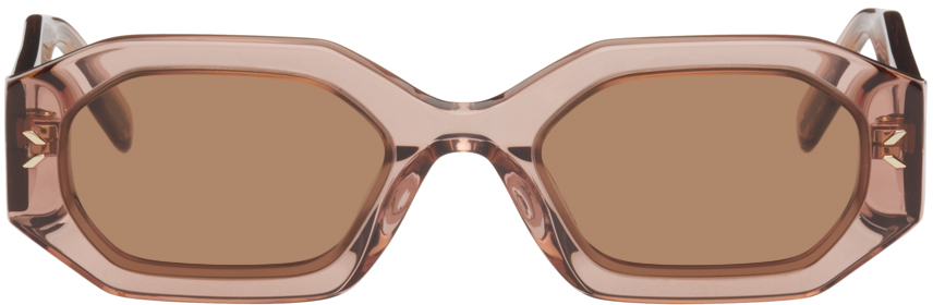 Розовые геометрические солнцезащитные очки MCQ