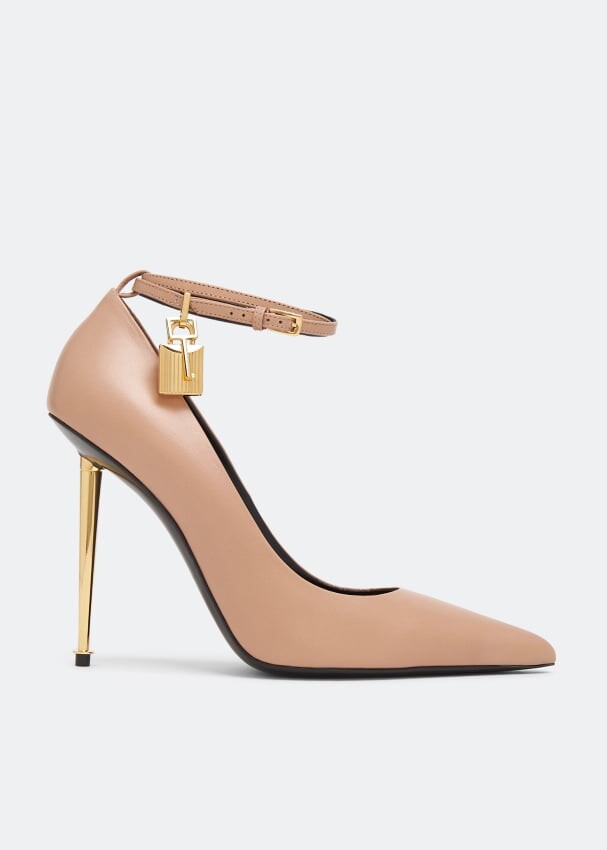 

Туфли TOM FORD Padlock pointy pumps, бежевый