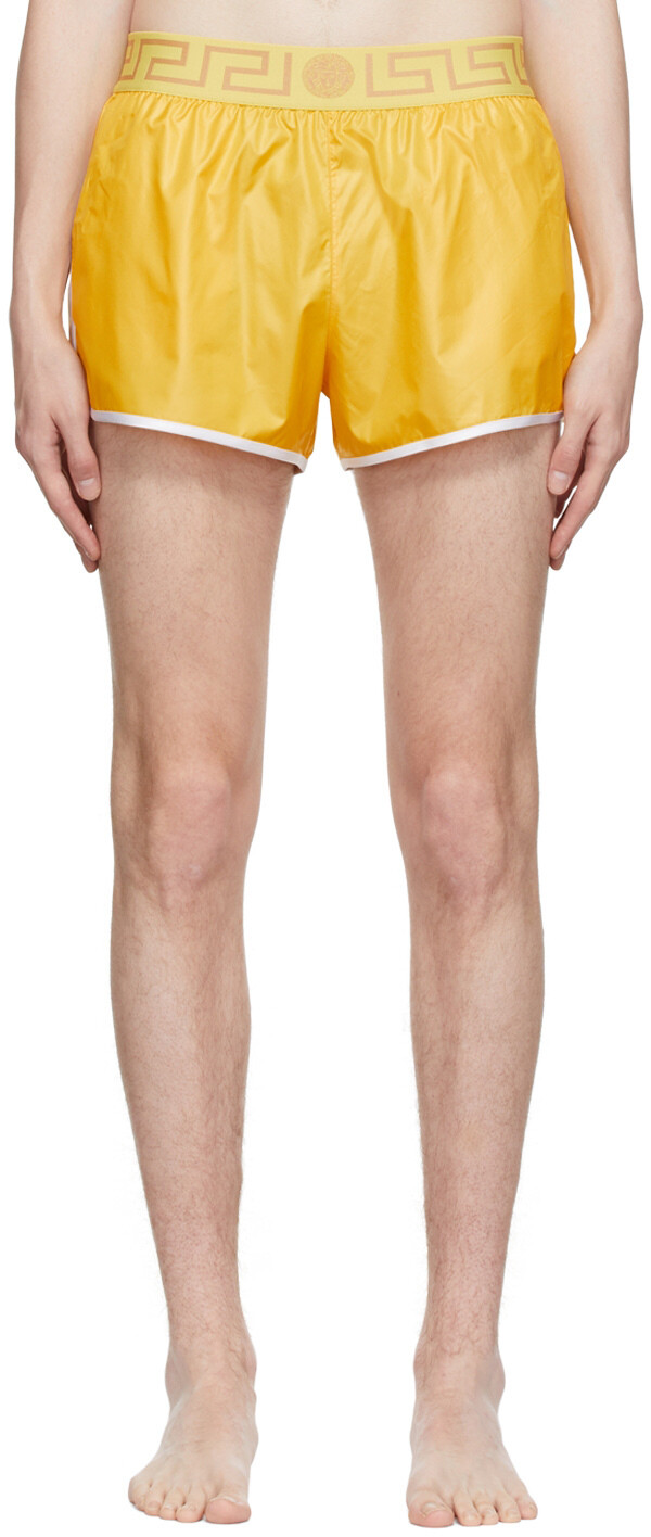 

Желтые плавательные шорты Greca Versace Underwear