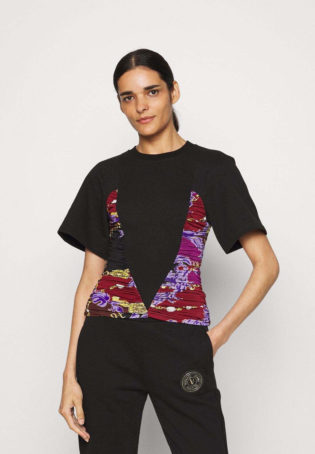 

Футболка с принтом ORGANZINO CHAINCOUTURE Versace Jeans Couture, фиолетовый